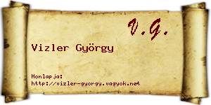Vizler György névjegykártya