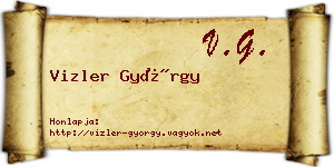 Vizler György névjegykártya