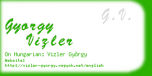 gyorgy vizler business card